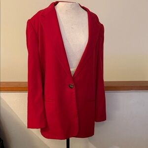 Women's Red wool Blazer size 16 sag harbor
